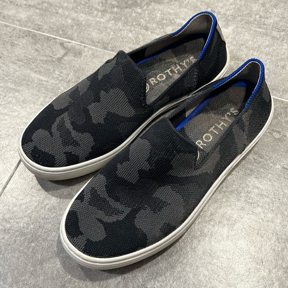 Rothy's Women's Sneakers Size 6 The Original Slip On Sneakers Shoes Camo
